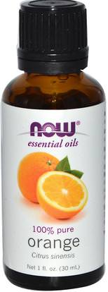 Now Foods, Essential Oils, Orange, 1 fl oz (30 ml) ,حمام، الجمال، الزيوت العطرية الزيوت، زيت البرتقال