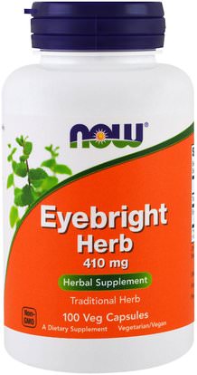 Now Foods, Eyebright Herb, 410 mg, 100 Veggie Caps ,الأعشاب، ييبرايت
