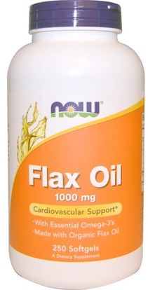 Now Foods, Flax Oil, Essential Omega-3s, 1000 mg, 250 Softgels ,المكملات الغذائية، إيفا أوميجا 3 6 9 (إيبا دا)، زيت الكتان، الكتان سوفتغيلس النفط