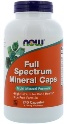 Now Foods, Full Spectrum Minerals Caps, 240 Capsules ,المكملات الغذائية، المعادن، المعادن المتعددة