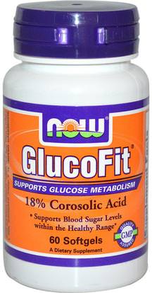 Now Foods, GlucoFit, 60 Softgels ,الصحة، نسبة السكر في الدم