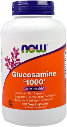 Now Foods, Glucosamine 1000, 180 Veg Capsules ,المكملات الغذائية، شوندروتن الجلوكوزامين