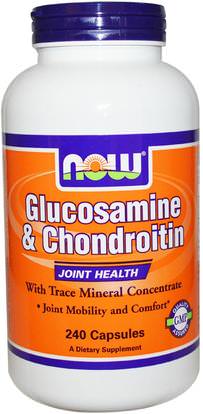 Now Foods, Glucosamine & Chondroitin, 240 Capsules ,المكملات الغذائية، شوندروتن الجلوكوزامين