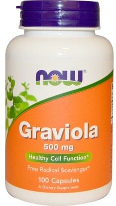 Now Foods, Graviola, 500 mg, 100 Capsules ,الأعشاب، غرافيولا