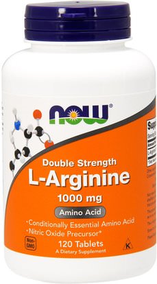 Now Foods, L-Arginine, 1,000 mg, 120 Tablets ,المكملات الغذائية، والأحماض الأمينية، ل أرجينين
