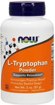 Now Foods, L-Tryptophan Powder, 2 oz (57 g) ,المكملات الغذائية، لتر التربتوفان