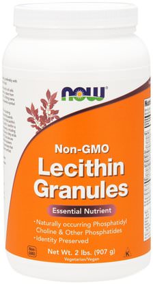 Now Foods, Lecithin Granules, Non-GMO, 2 lbs (907 g) ,المكملات الغذائية، الليسيثين