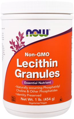 Now Foods, Lecithin Granules, Non-GMO, 1 lb (454 g) ,المكملات الغذائية، الليسيثين