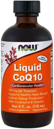 Now Foods, Liquid CoQ10, 4 fl oz (118 ml) ,المكملات الغذائية، أنزيم q10، coq10