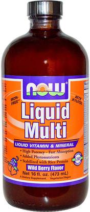 Now Foods, Liquid Multi, Wild Berry Flavor, 16 fl oz (473 ml) ,الفيتامينات، الفيتامينات السائلة