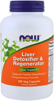 Now Foods, Liver Detoxifier & Regenerator, 180 Veg Capsules ,والصحة، ودعم الكبد، وصحة الكبد
