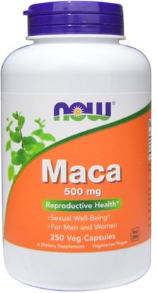 Now Foods, Maca, 500 mg, 250 Veg Capsules ,الصحة، الرجال، ماكا
