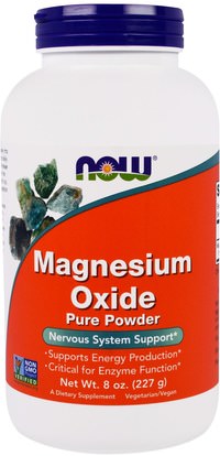 Now Foods, Magnesium Oxide Pure Powder, 8 oz (227 g) ,المكملات الغذائية، المعادن، أكسيد المغنيسيوم
