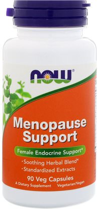 Now Foods, Menopause Support, 90 Veg Capsules ,والصحة، والنساء، وانقطاع الطمث