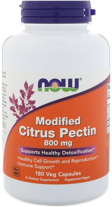 Now Foods, Modified Citrus Pectin, 800 mg, 180 Veg Capsules ,المكملات الغذائية، والألياف، والبكتين الحمضيات تعديل
