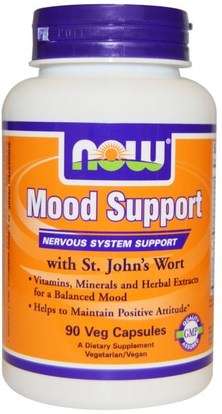 Now Foods, Mood Support with St. Johns Wort, 90 Veg Capsules ,المكملات الغذائية، 5-هتب، الرجال