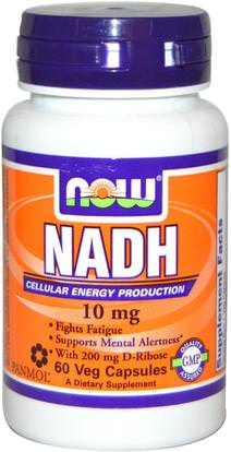 Now Foods, NADH, 10 mg, 60 Veg Capsules ,المكملات الغذائية، ناد