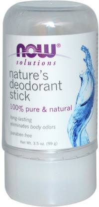 Now Foods, Natures Deodorant Stick, 3.5 oz (99 g) ,حمام، الجمال، مزيل العرق