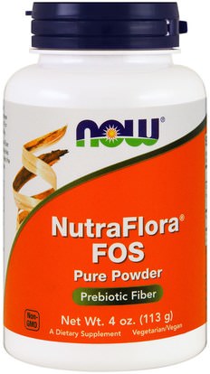Now Foods, NutraFlora FOS, Pure Powder, 4 oz (113 g) ,المكملات الغذائية، البروبيوتيك، الإسهال