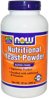Now Foods, Nutritional Yeast Powder, 10 oz (284 g) ,الطعام، الخبز المساعدات، بريويرس الخميرة، الصحة، المبيضات