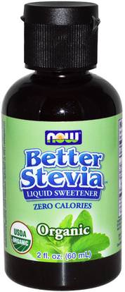 Now Foods, Certified Organic, Better Stevia, Liquid Sweetener, 2 fl oz (60 ml) ,الطعام، المحليات، ستيفيا