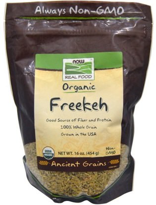 Now Foods, Organic Freekeh, 16 oz (454 g) ,المكملات الغذائية، والألياف