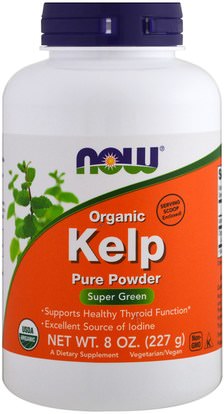 Now Foods, Organic Kelp, Pure Powder, 8 oz (227 g) ,والملاحق، والمعادن
