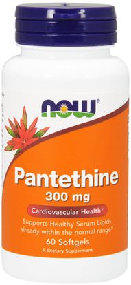 Now Foods, Pantethine, 300 mg, 60 Softgels ,الصحة، دعم الكولسترول، بانتيثين