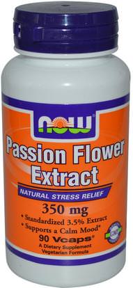 Now Foods, Passion Flower, 350 mg, 90 Veg Capsules ,الأعشاب، زهرة العاطفة