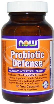 Now Foods, Probiotic Defense, 90 Veg Capsules ,المكملات الغذائية، البروبيوتيك، استقرت البروبيوتيك
