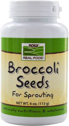 Now Foods, Real Food, Broccoli Seeds, 4 oz (113 g) ,المكملات الغذائية، البروكلي الصليبي
