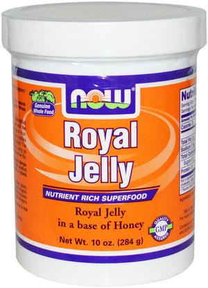 Now Foods, Royal Jelly, 10 oz (284 g) ,المكملات الغذائية، منتجات النحل، هلام الملكي