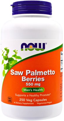 Now Foods, Saw Palmetto Berries, 550 mg, 250 Veg Capsules ,الصحة، الرجال