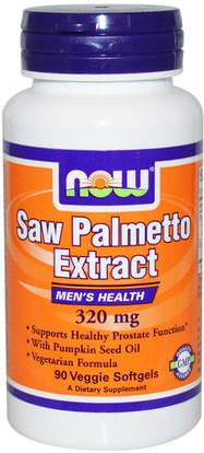Now Foods, Saw Palmetto Extract, 320 mg, 90 Veggie Softgels ,الصحة، الرجال