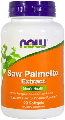 Now Foods, Saw Palmetto Extract, With Pumpkin Seed Oil and Zinc, 160 mg, 90 Softgels ,المكملات الغذائية، إيفا أوميجا 3 6 9 (إيبا دا)، زيت بذور اليقطين، المعادن، الزنك