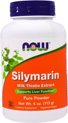 Now Foods, Silymarin, Pure Powder, 4 oz (113 g) ,الصحة، السموم، الحليب الشوك (سيليمارين)
