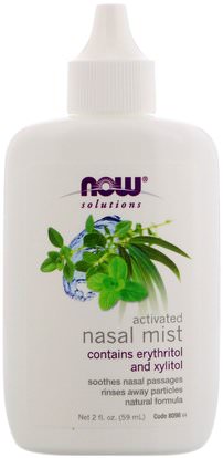 Now Foods, Solutions, Activated Nasal Mist, 2 fl oz (59 ml) ,حمام، الجمال، العناية بالفم عن طريق الفم، إكسيليتول عن طريق الفم الرعاية