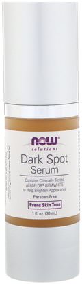 Now Foods, Solutions, Dark Spot Serum, 1 fl oz (30 ml) ,الصحة، الجلد المصل، الجمال، العناية بالوجه، اشراق العناية الوجه