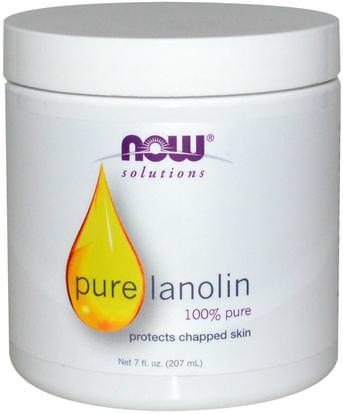 Now Foods, Solutions, Pure Lanolin, 7 fl oz (207 ml) ,والصحة، والجلد، زيت اللانولين