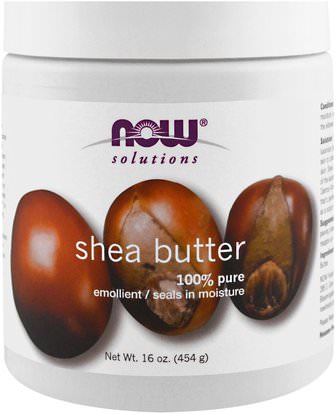 Now Foods, Solutions, Shea Butter, 16 fl oz (454 g) ,حمام، والجمال، زبدة الشيا، والآن الأطعمة حمام، والآن الزيوت الغذائية
