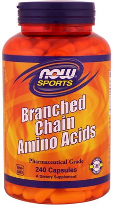 Now Foods, Sports, Branched Chain Amino Acids, 240 Capsules ,المكملات الغذائية، والأحماض الأمينية، بكا (متفرعة سلسلة الأحماض الأمينية)