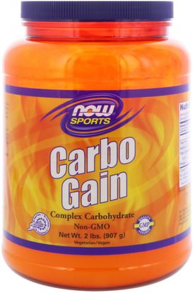 Now Foods, Sports, Carbo Gain, 2 lbs (907 g) ,والرياضة، تجريب، الكربوهيدرات المعقدة، الوزن الرابح