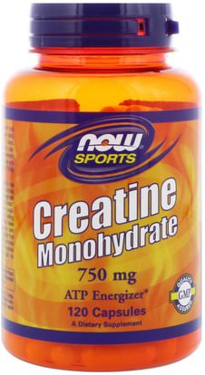 Now Foods, Sports, Creatine Monohydrate, 750 mg, 120 Capsules ,الرياضة، كبسولات الكرياتين