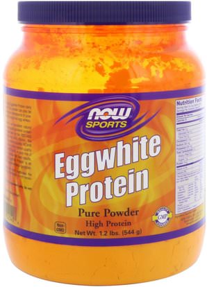 Now Foods, Sports, Eggwhite Protein, 1.2 lbs (544 g) ,المكملات الغذائية، والأحماض الأمينية، ل سيرين، والبروتين