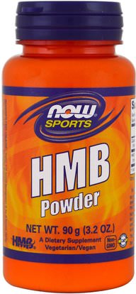 Now Foods, Sports, HMB Powder, 3.2 oz (90 g) ,والرياضة، والرياضة، والمكملات الابتنائية، همب b- هيدروكسي-b ميثيبوتيرات