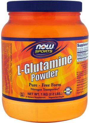 Now Foods, Sports, L-Glutamine Powder, 2.2 lbs (1 kg) ,المكملات الغذائية، والأحماض الأمينية، ل الجلوتامين، ل مسحوق الجلوتامين