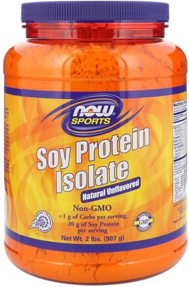 Now Foods, Sports, Soy Protein Isolate, Natural Unflavored, 2 lbs (907 g) ,والمكملات الغذائية، ومنتجات الصويا، بروتين الصويا