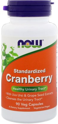 Now Foods, Standardized Cranberry, 90 Veg Capsules ,الصحة، المثانة، الأعشاب، التوت البري