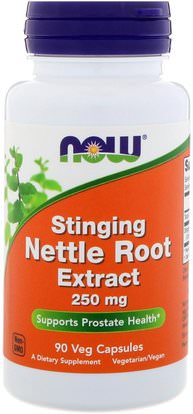 Now Foods, Stinging Nettle Root Extract, 250 mg, 90 Veg Capsules ,الأعشاب، القراص، اللعنة، جذر نبات القراص، روت