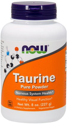 Now Foods, Taurine, Pure Powder, 8 oz (227 g) ,المكملات الغذائية، والأحماض الأمينية، التورين